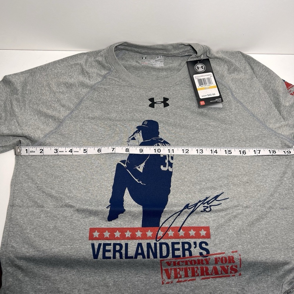3/$25 Sale!‎ Detroit Tigers Under Armor Verlander Veterans Tshirt Men's Sm - Picture 7 of 7